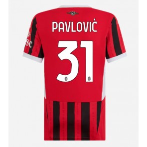 AC Milan Strahinja Pavlovic #31 Hjemmebanetrøje Dame 2024-25 Kort ærmer